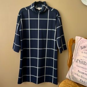 Cute Navy Blue LOFT Dress: Work/Casual/Dinner.